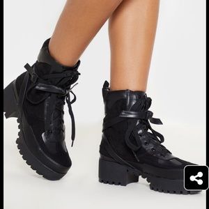 NUDE PRETTYLITTLETHING BIKERBOOTS